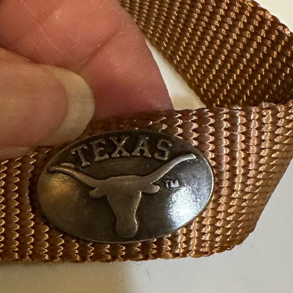 VTG TEXAS LONGHORN DOG LEASH 6FT ORANGE BROWN RUST COLOR FELTED HANDLE PET WALK